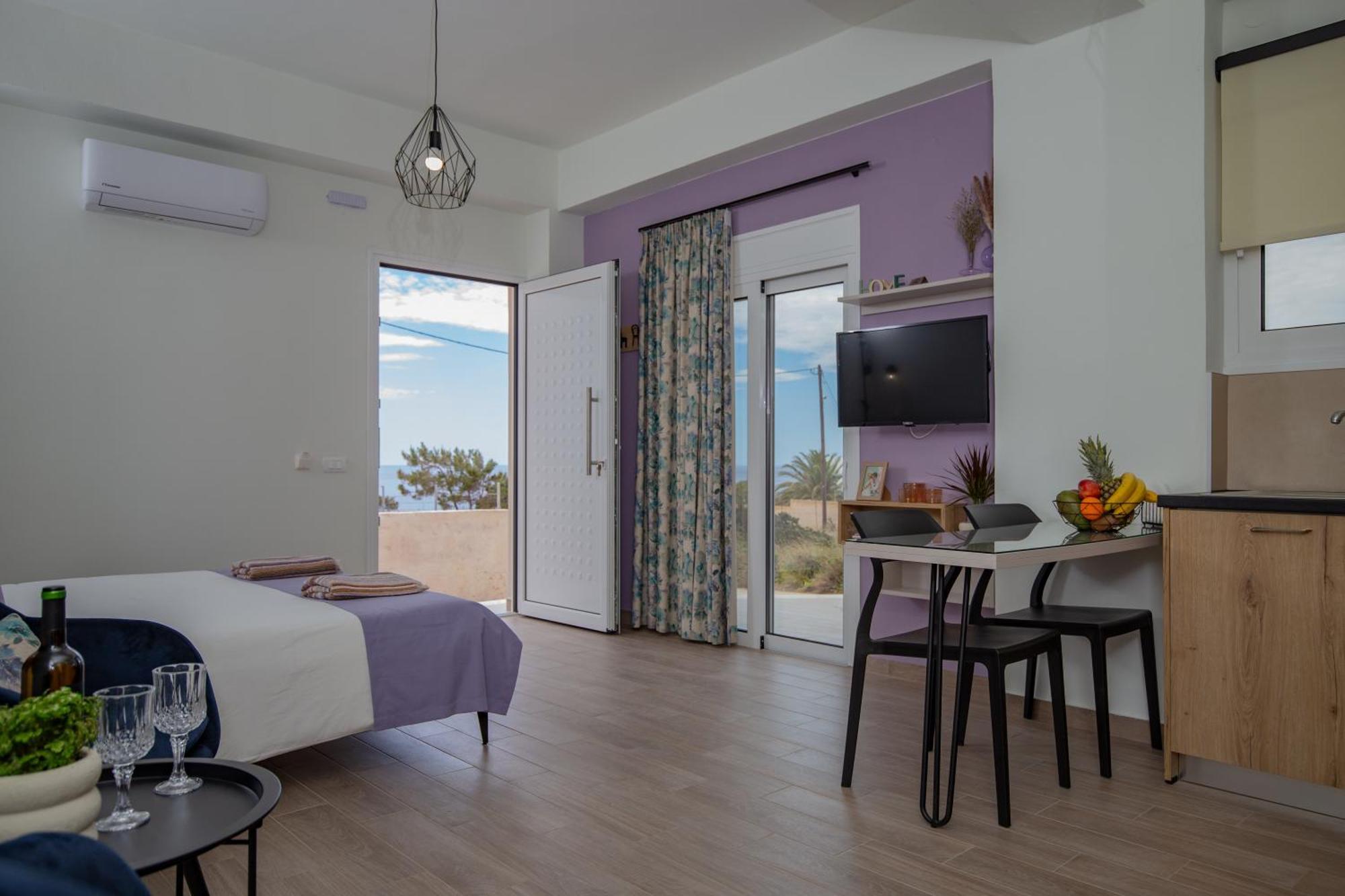 Studio Athena With Panoramic View Of Makrygialos Pilalímata Exteriér fotografie